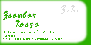 zsombor koszo business card